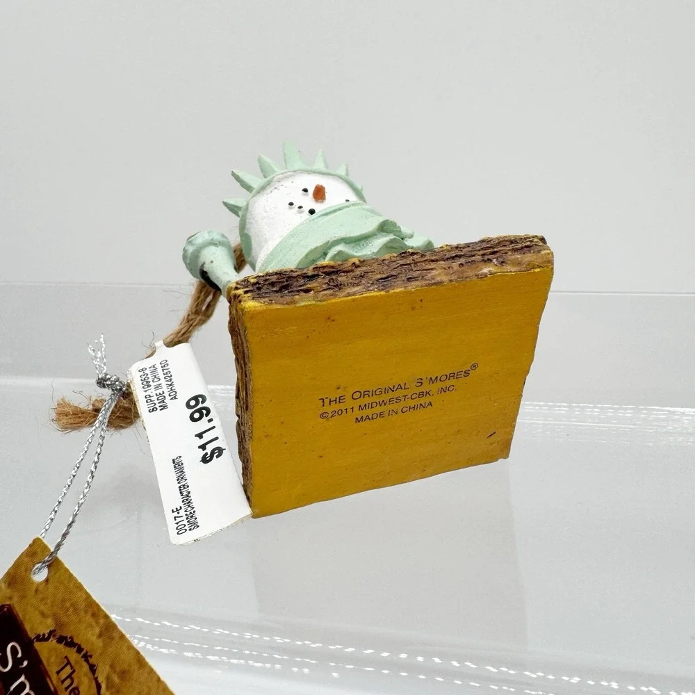 2011 The Original S'mores Midwest Statue Of Liberty Snowman Christmas Ornament